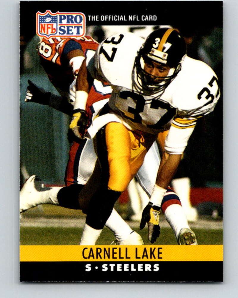 1990 Pro Set #269 Carnell Lake Mint Pittsburgh Steelers Image 1