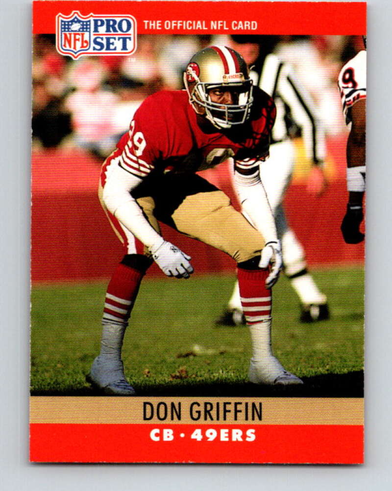 1990 Pro Set #288 Don Griffin Mint San Francisco 49ers Image 1