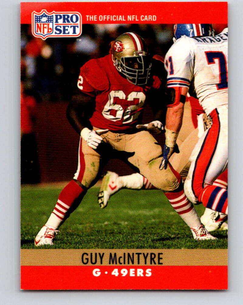 1990 Pro Set #292 Guy McIntyre Mint San Francisco 49ers Image 1