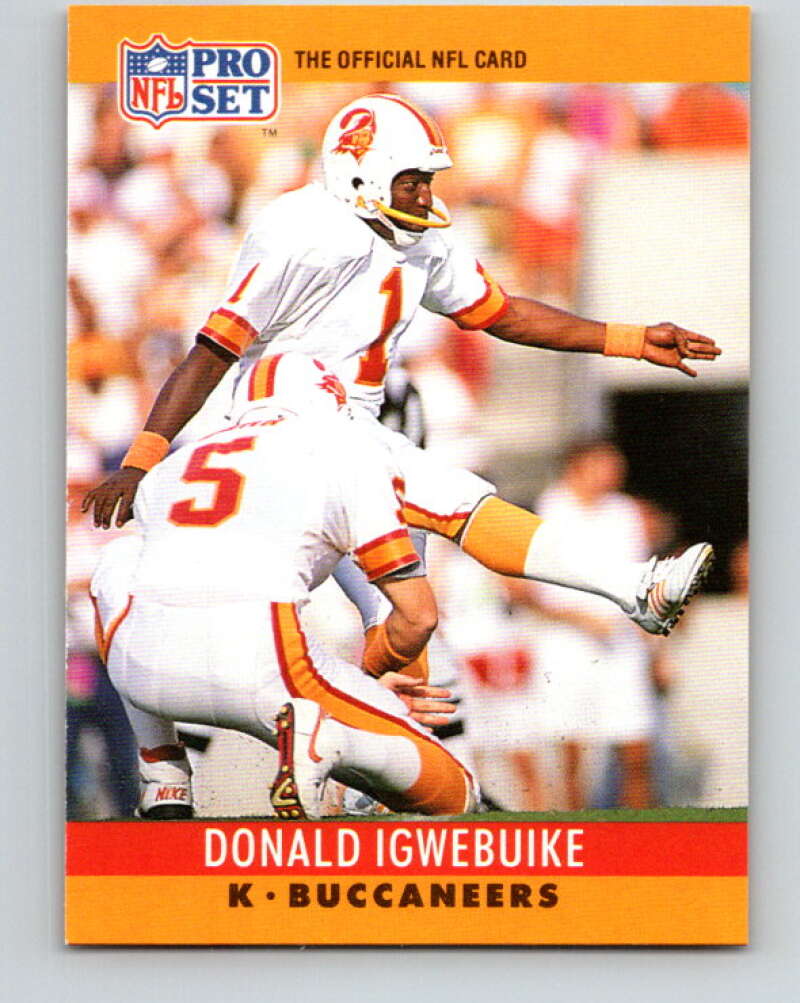 1990 Pro Set #313 Donald Igwebuike Mint Tampa Bay Buccaneers Image 1