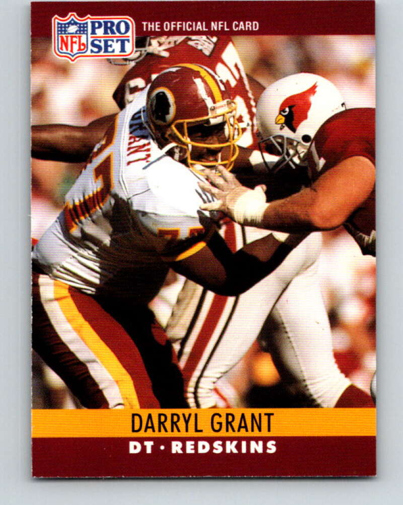 1990 Pro Set #322 Darryl Grant Mint Washington Redskins Image 1