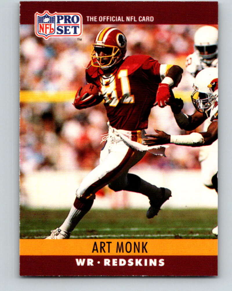 1990 Pro Set #328 Art Monk Mint Washington Redskins Image 1
