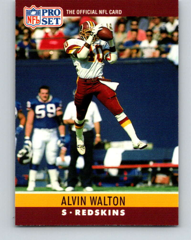 1990 Pro Set #332 Alvin Walton Mint Washington Redskins Image 1