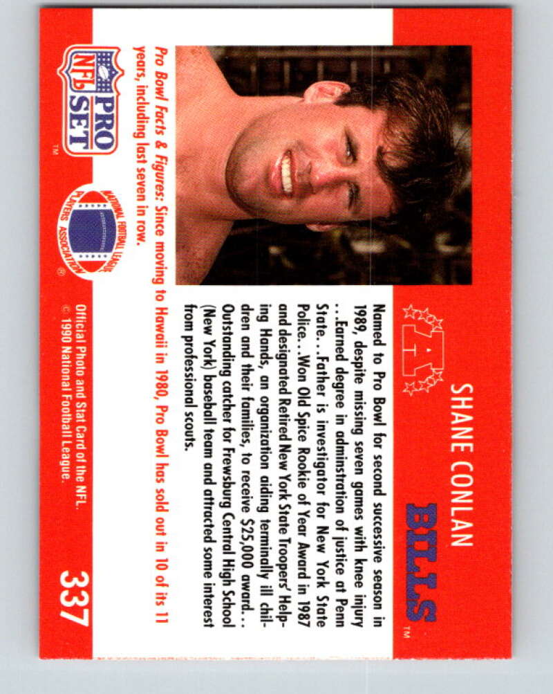 1990 Pro Set #337 Shane Conlan Mint Buffalo Bills Image 2
