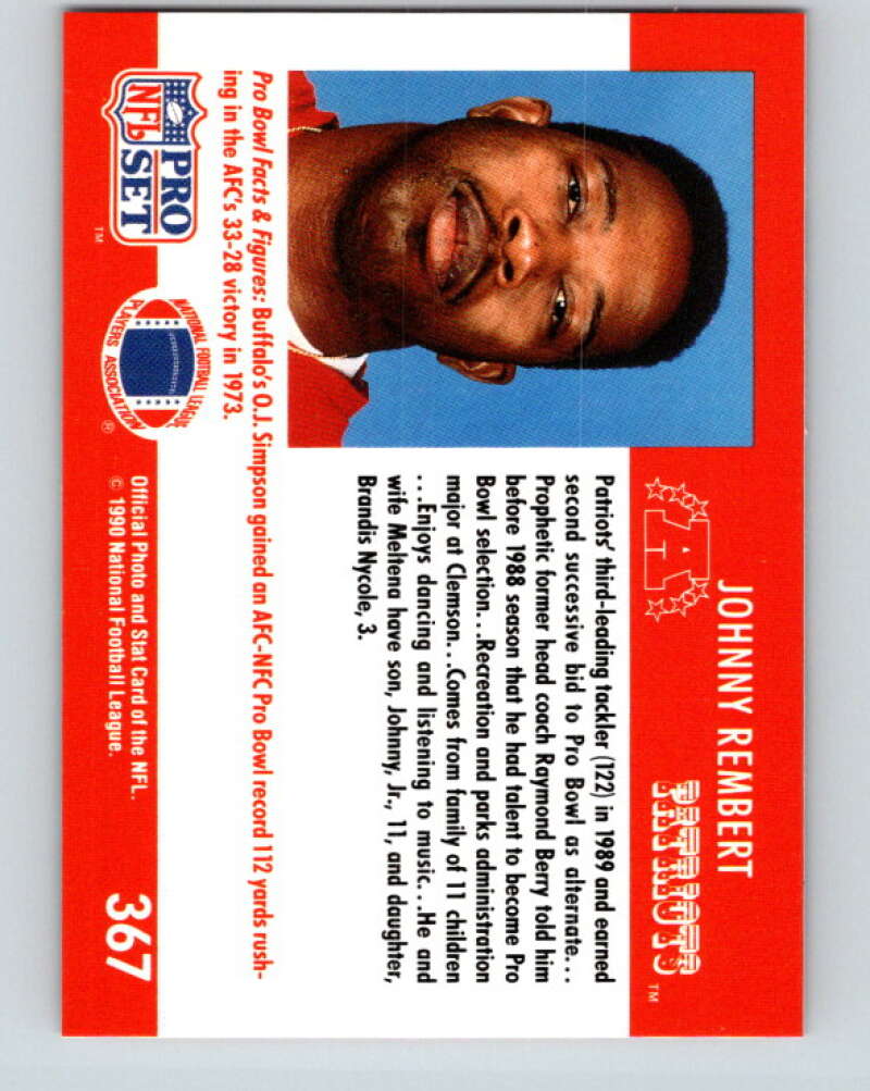 1990 Pro Set #366 Andre Reed Mint Buffalo Bills Image 2