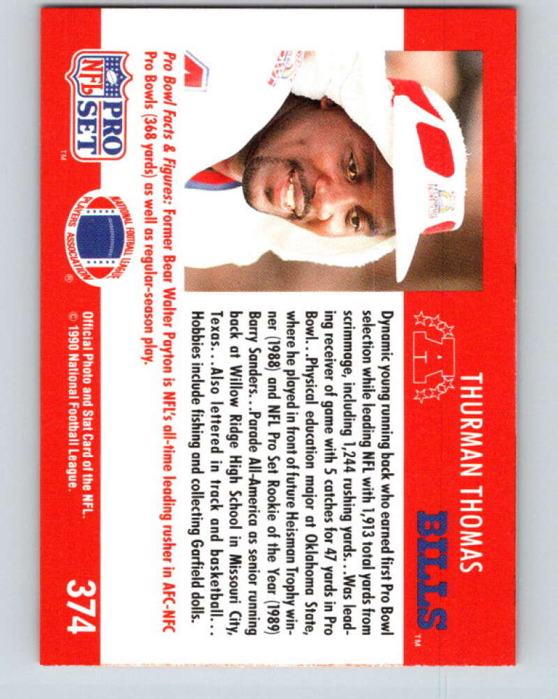 1990 Pro Set #373 Derrick Thomas Mint Kansas City Chiefs Image 2
