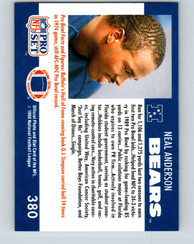 1990 Pro Set #379 Eric Allen Mint Philadelphia Eagles Image 2