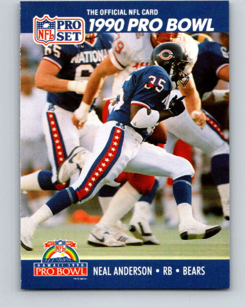 1990 Pro Set #380 Neal Anderson Mint Chicago Bears Image 1