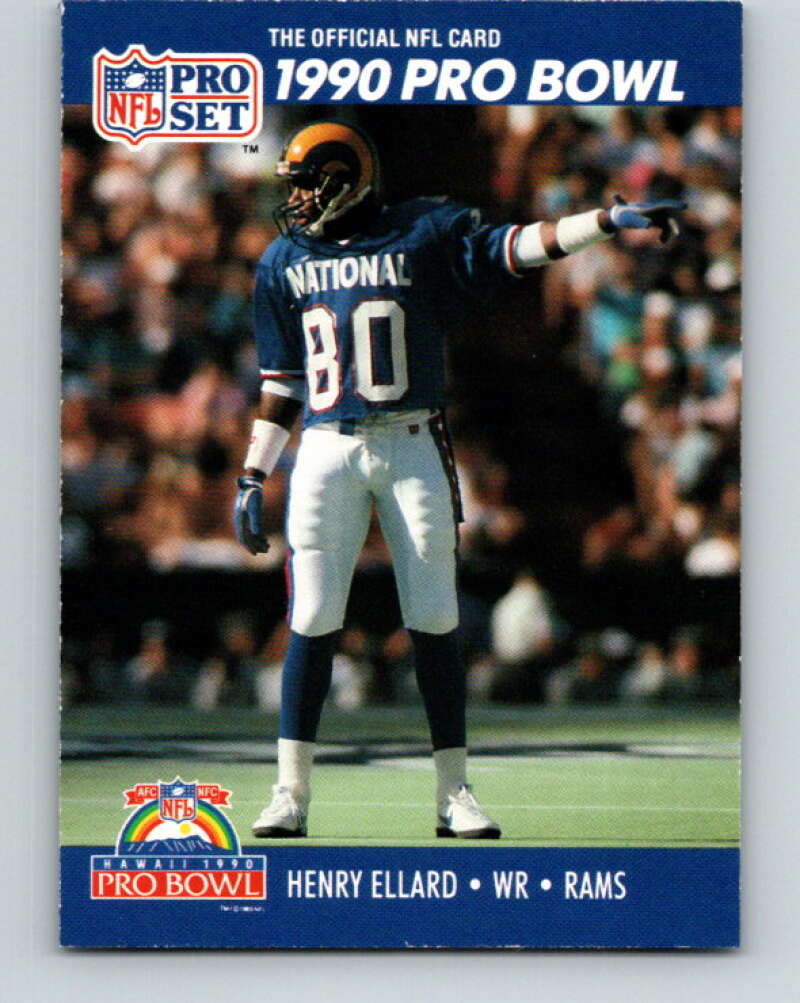 1990 Pro Set #388 Henry Ellard Mint Los Angeles Rams Image 1