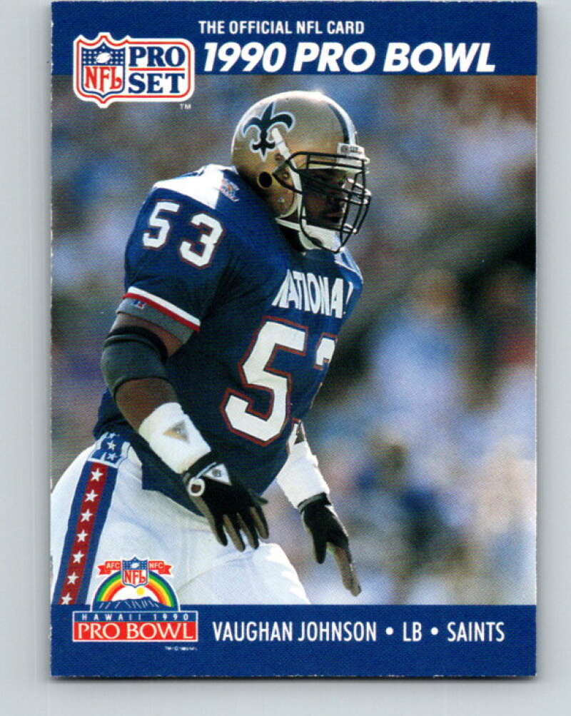 1990 Pro Set #397 Vaughan Johnson Mint New Orleans Saints Image 1