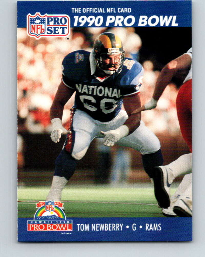 1990 Pro Set #410 Tom Newberry Mint Los Angeles Rams Image 1