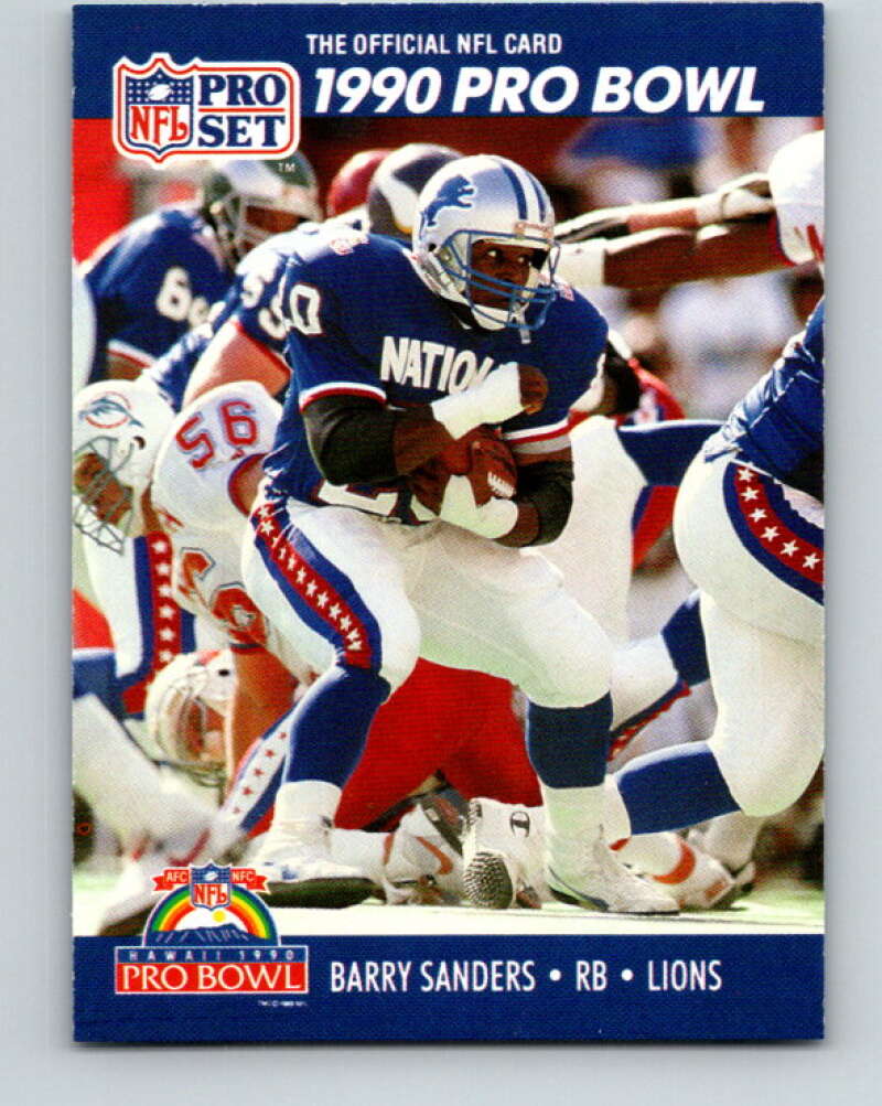 1990 Pro Set #413 Barry Sanders Mint Detroit Lions Image 1