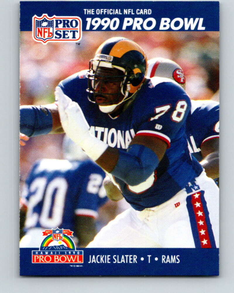 1990 Pro Set #417 Jackie Slater Mint Los Angeles Rams Image 1