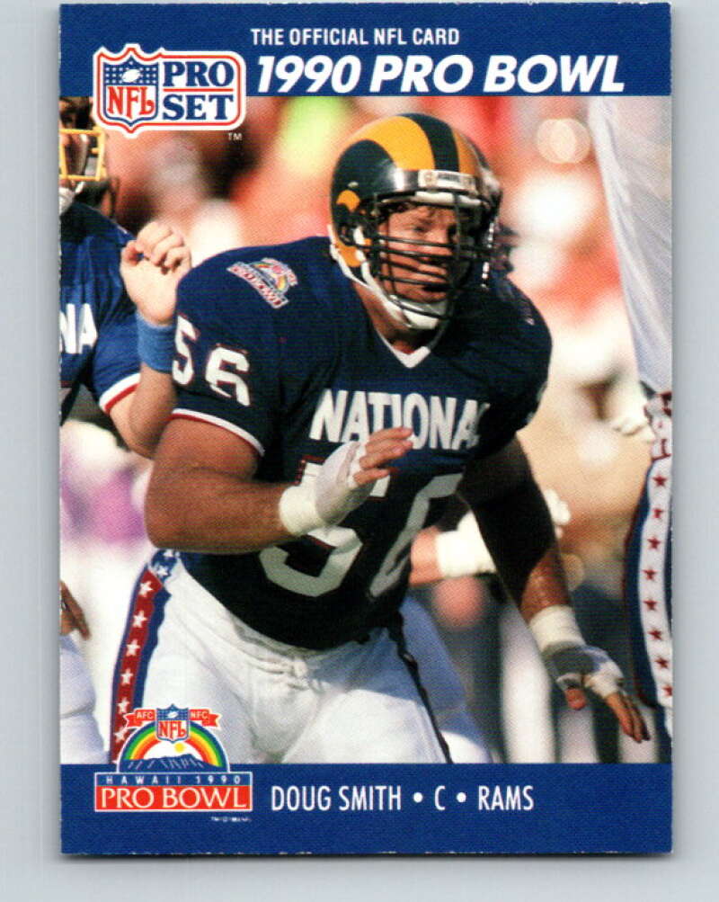 1990 Pro Set #418 Doug Smith Mint Los Angeles Rams Image 1