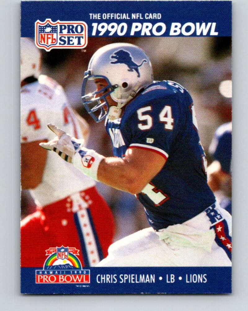 1990 Pro Set #419 Chris Spielman Mint Detroit Lions Image 1
