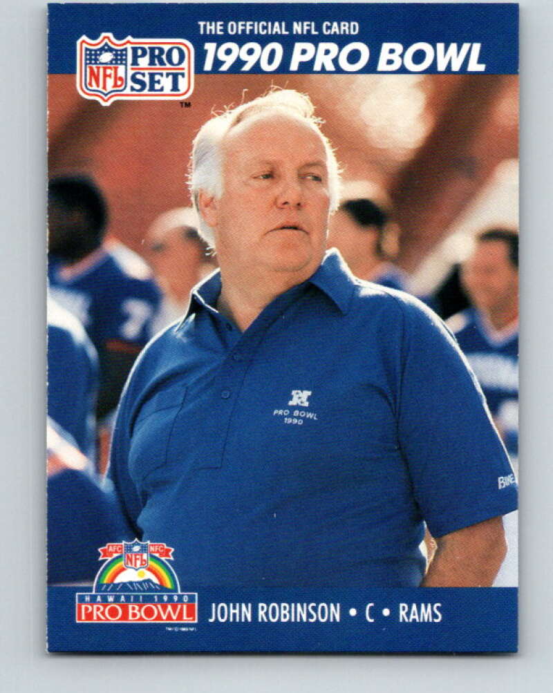 1990 Pro Set #426 John Robinson Mint Los Angeles Rams Image 1