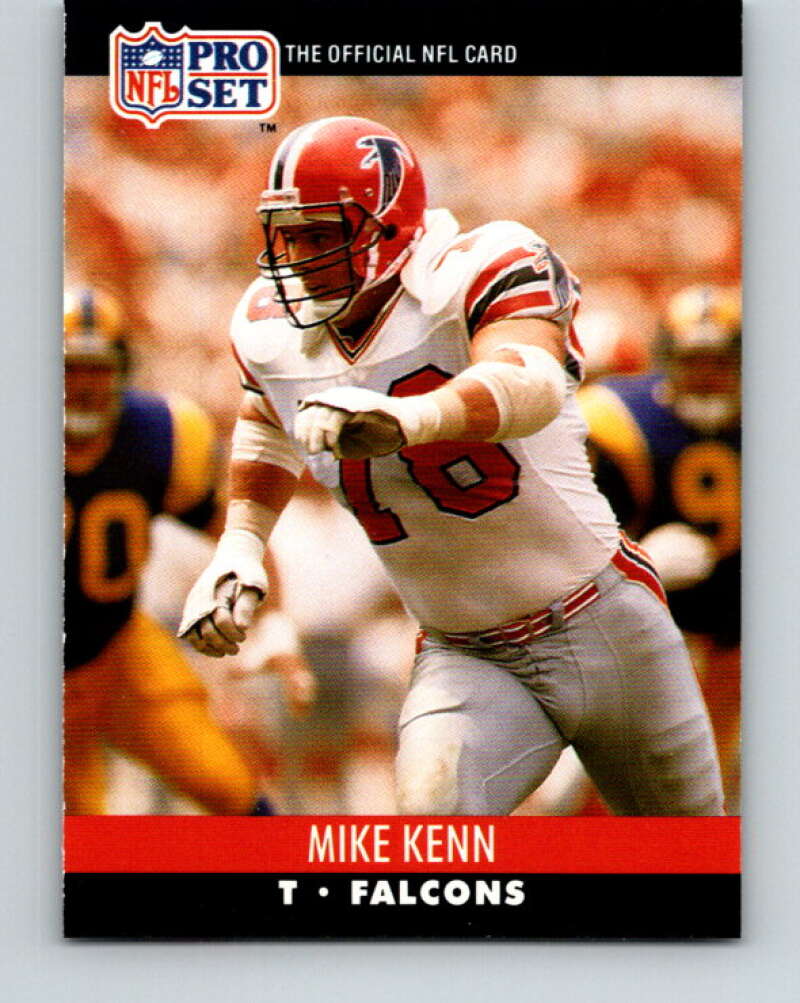 1990 Pro Set #428 Mike Kenn Mint Atlanta Falcons Image 1