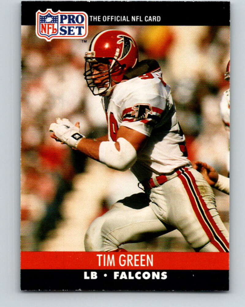 1990 Pro Set #430 Tim Green Mint RC Rookie Atlanta Falcons Image 1