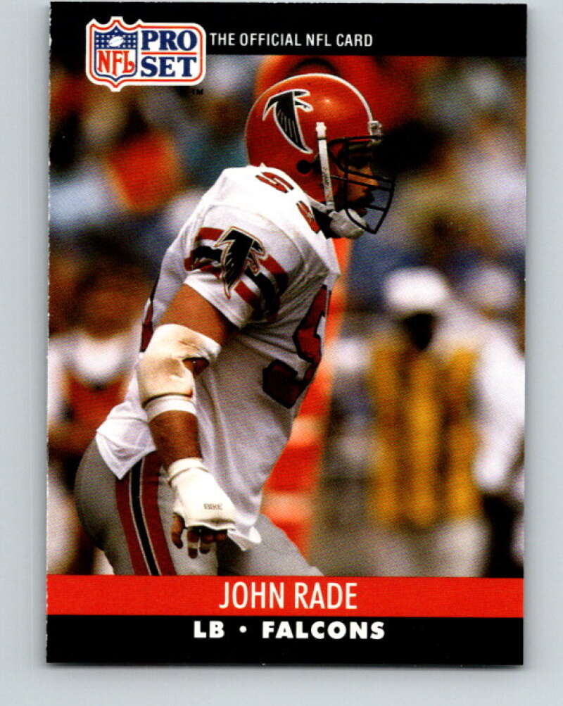 1990 Pro Set #433 John Rade Mint Atlanta Falcons Image 1