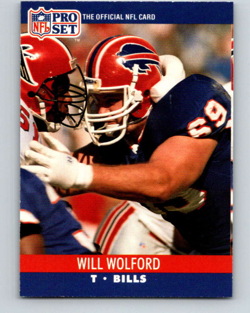 1990 Pro Set 445 Will Wolford Mint Buffalo Bills Hockey Card