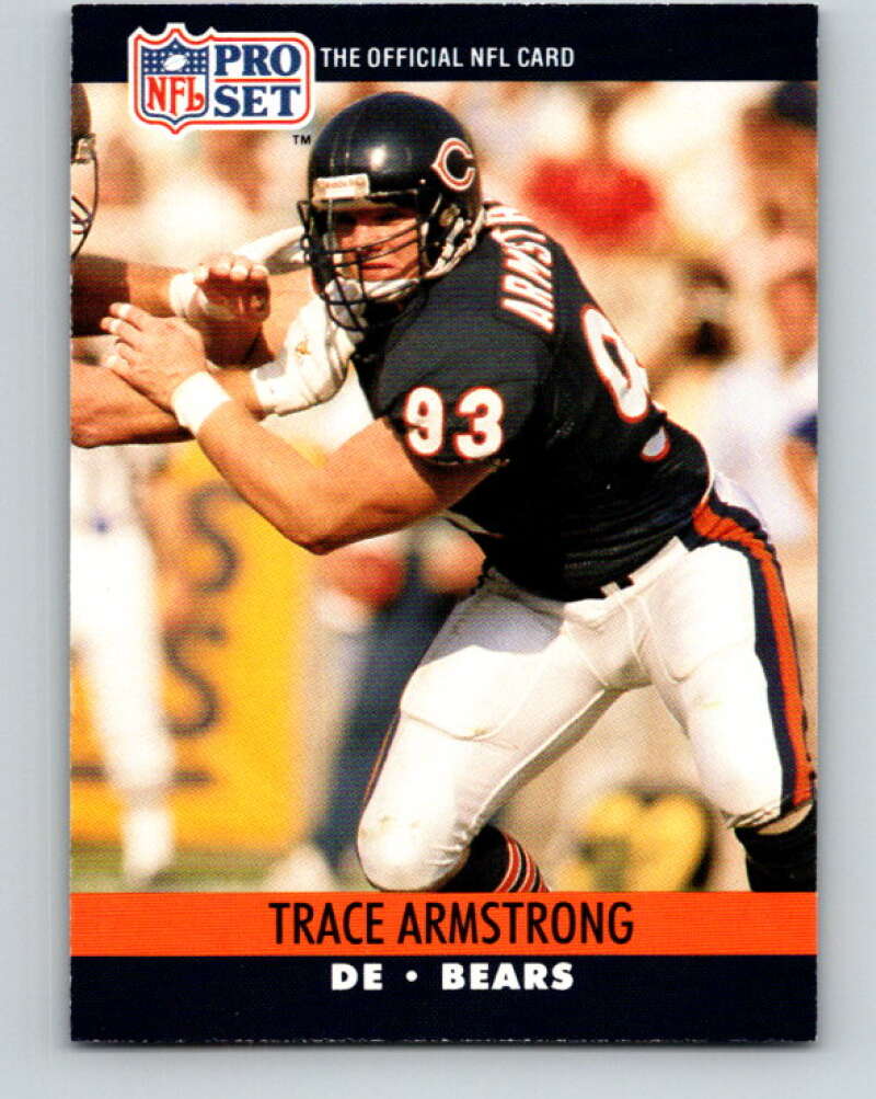 1990 Pro Set #446 Trace Armstrong Mint Chicago Bears Image 1