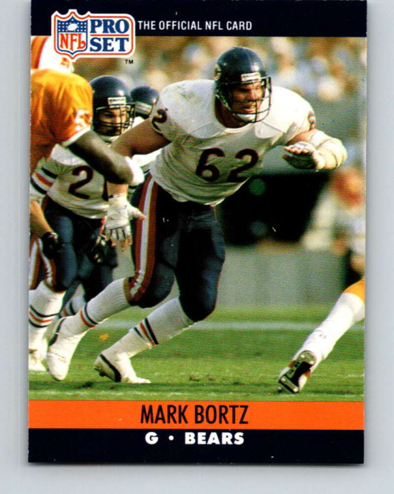 1990 Pro Set #447 Mark Bortz Mint RC Rookie Chicago Bears Image 1