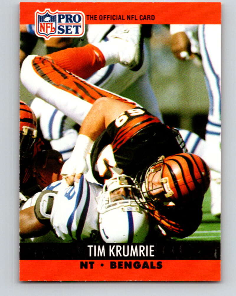 1990 Pro Set #466 Tim Krumrie Mint Cincinnati Bengals Image 1