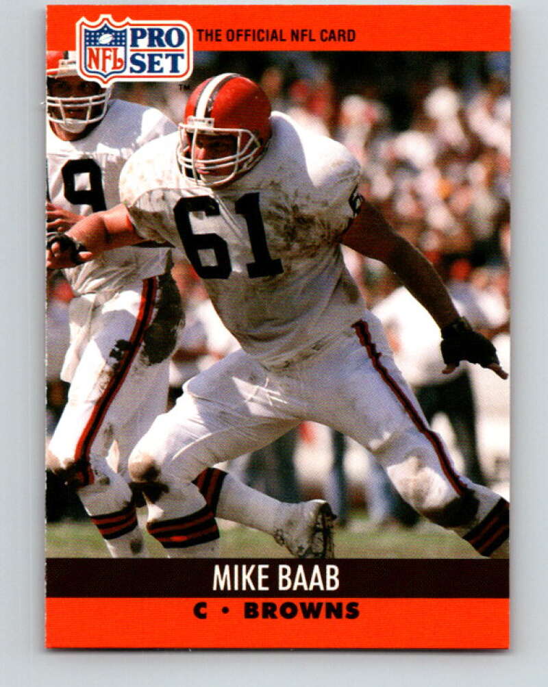 1990 Pro Set #469 Mike Baab Mint Cleveland Browns Image 1