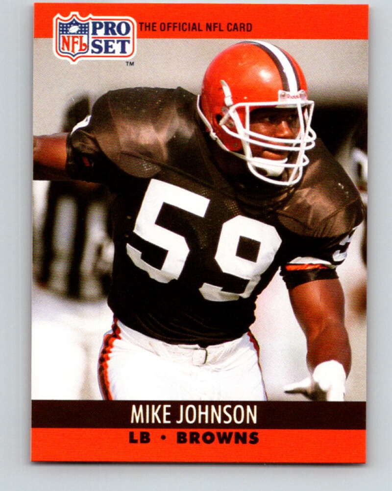 1990 Pro Set #472 Mike Johnson Mint Cleveland Browns Image 1