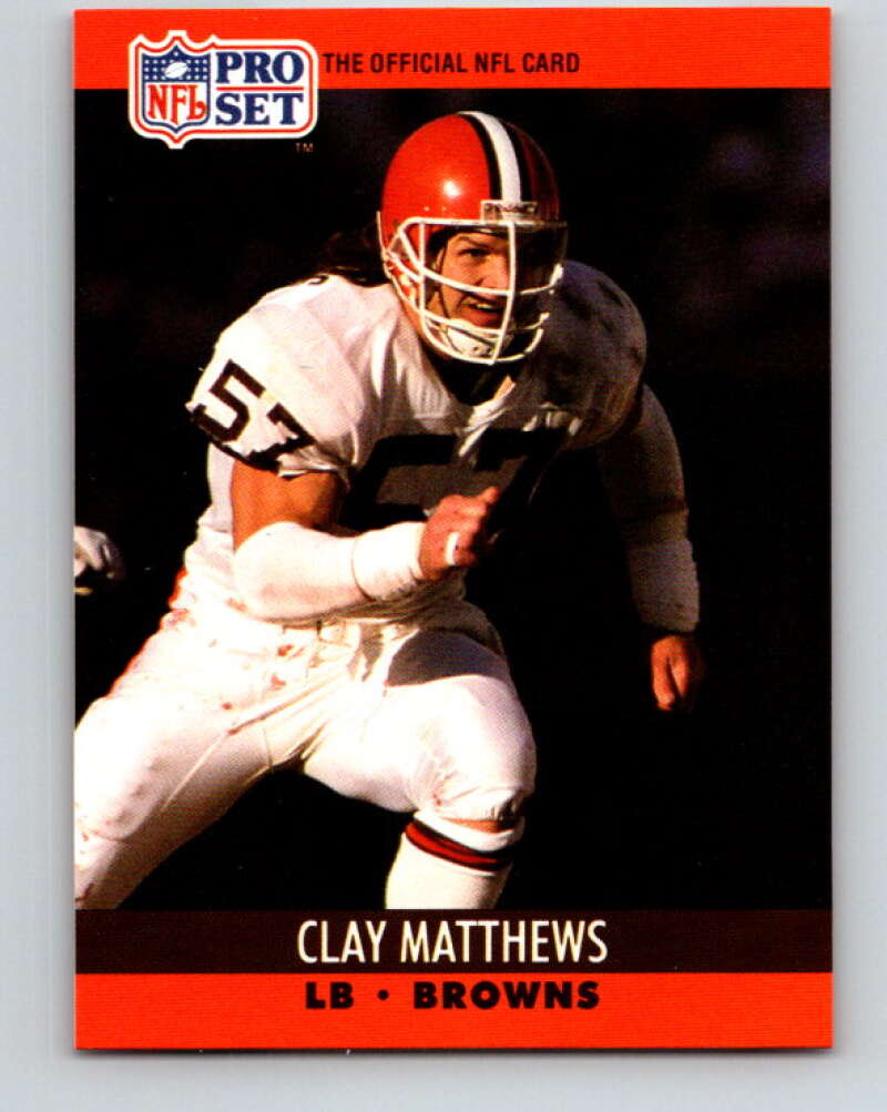 1990 Pro Set #474 Clay Matthews Mint Cleveland Browns Image 1