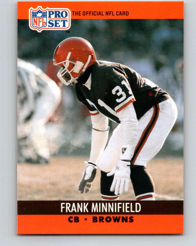 1990 Pro Set #475 Frank Minnifield Mint Cleveland Browns Image 1