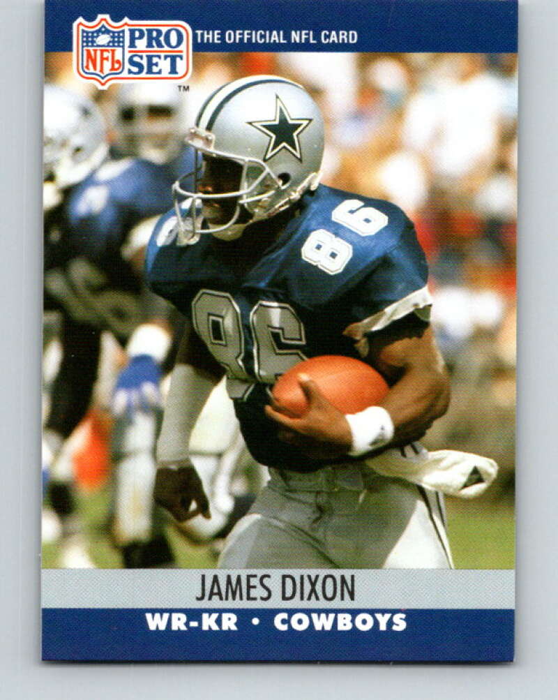 1990 Pro Set #478 James Dixon Mint RC Rookie Dallas Cowboys Image 1