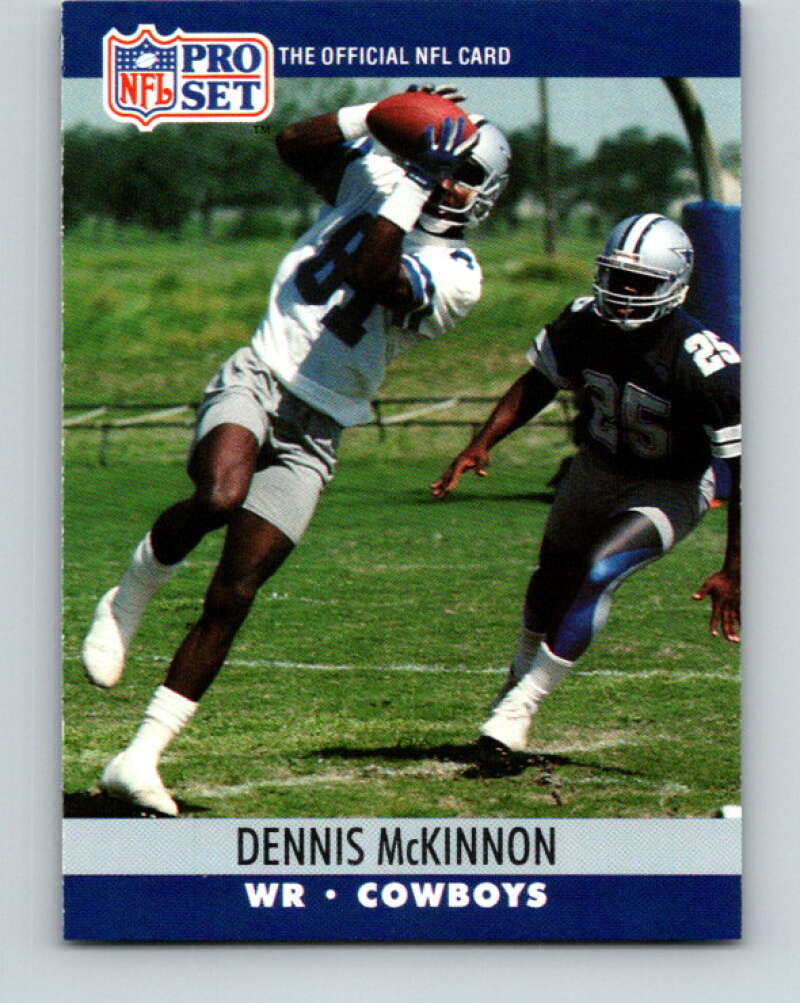 1990 Pro Set #480 Dennis McKinnon Mint Dallas Cowboys Image 1