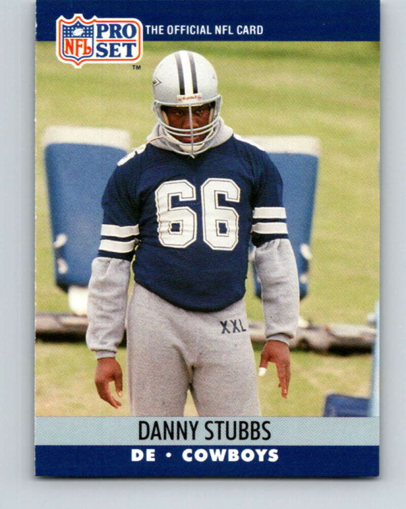 1990 Pro Set #483 Danny Stubbs Mint Dallas Cowboys Image 1