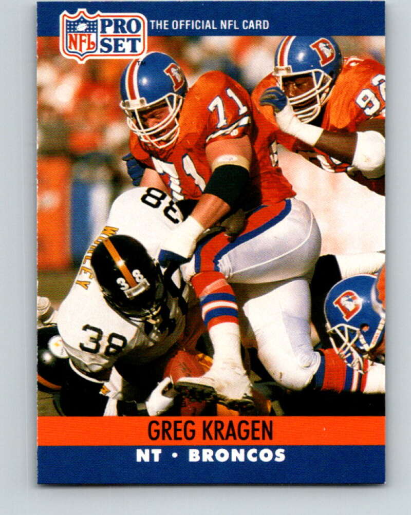 1990 Pro Set #487 Greg Kragen Mint Denver Broncos Image 1
