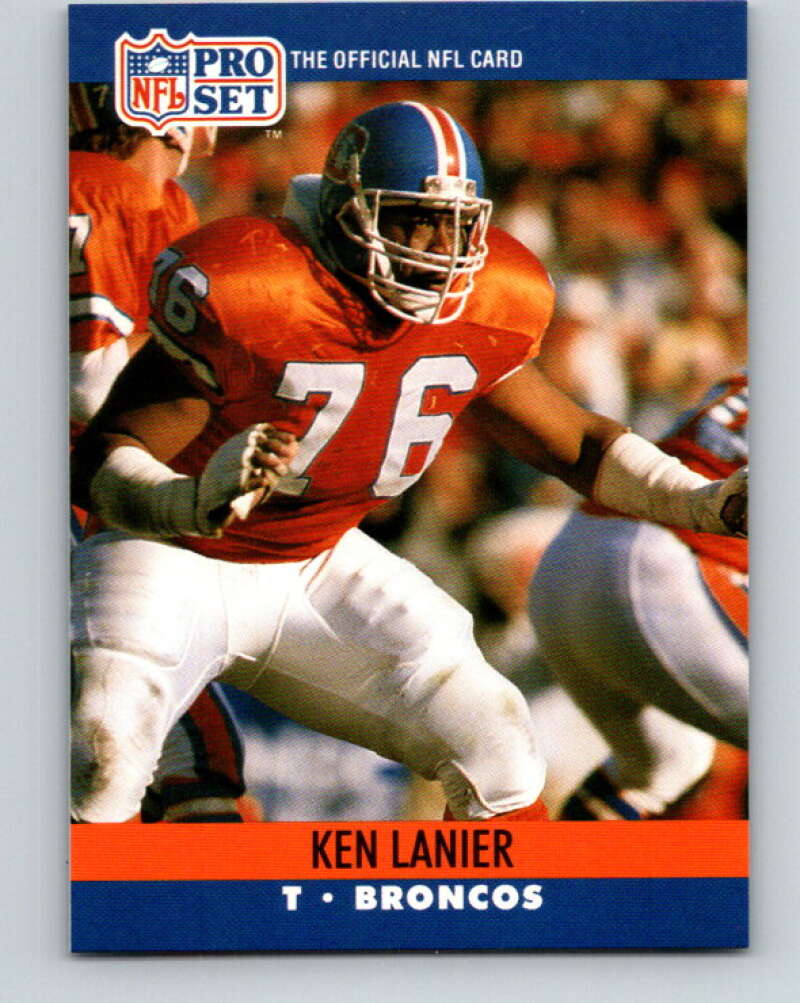 1990 Pro Set #488 Ken Lanier Mint RC Rookie Denver Broncos Image 1