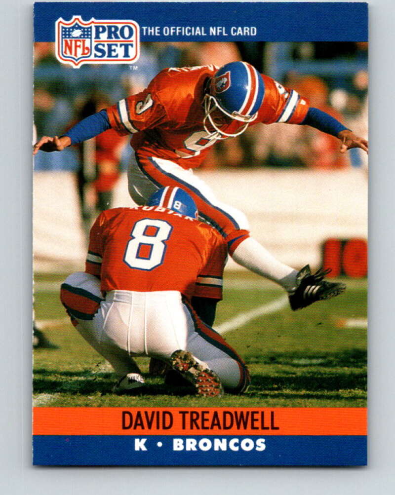 1990 Pro Set #492 David Treadwell Mint Denver Broncos Image 1