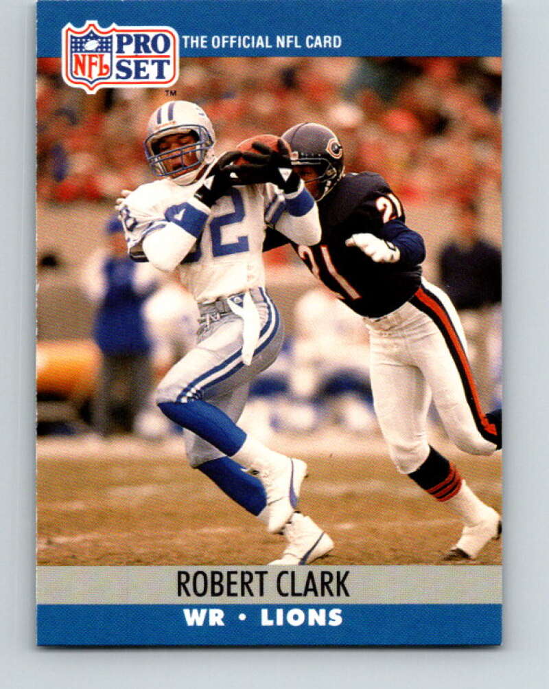 1990 Pro Set #494 Robert Clark Mint RC Rookie Detroit Lions Image 1