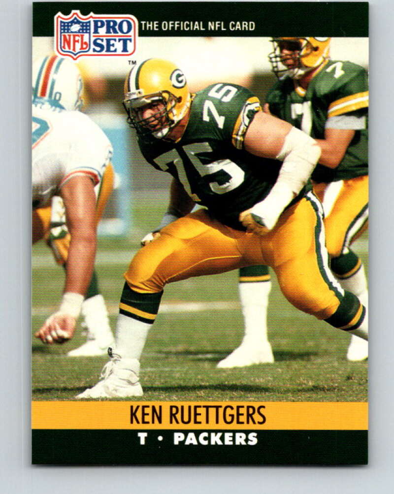 1990 Pro Set #507 Ken Ruettgers Mint Green Bay Packers Image 1
