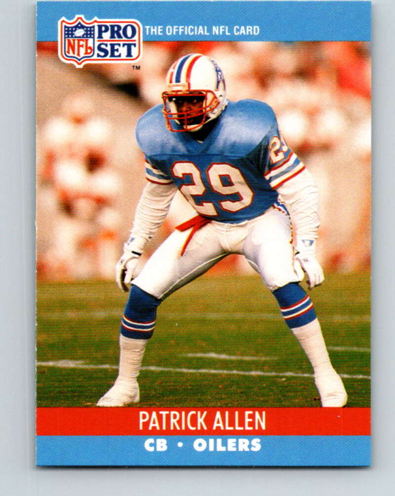 1990 Pro Set #508 Patrick Allen Mint RC Rookie Houston Oilers Image 1