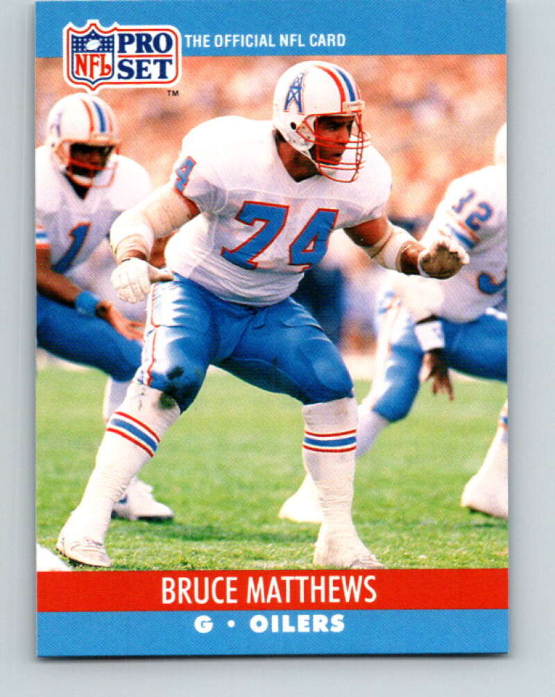 1990 Pro Set #514 Bruce Matthews Mint Houston Oilers Image 1