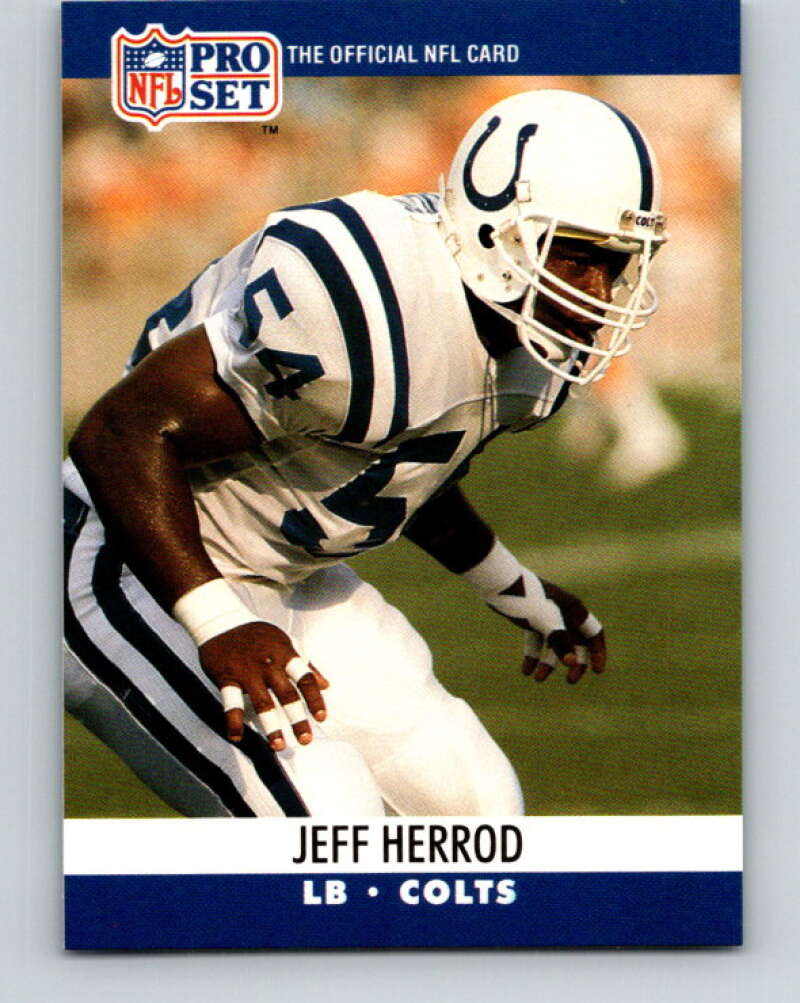 1990 Pro Set #524 Jeff Herrod Mint RC Rookie Indianapolis Colts Image 1