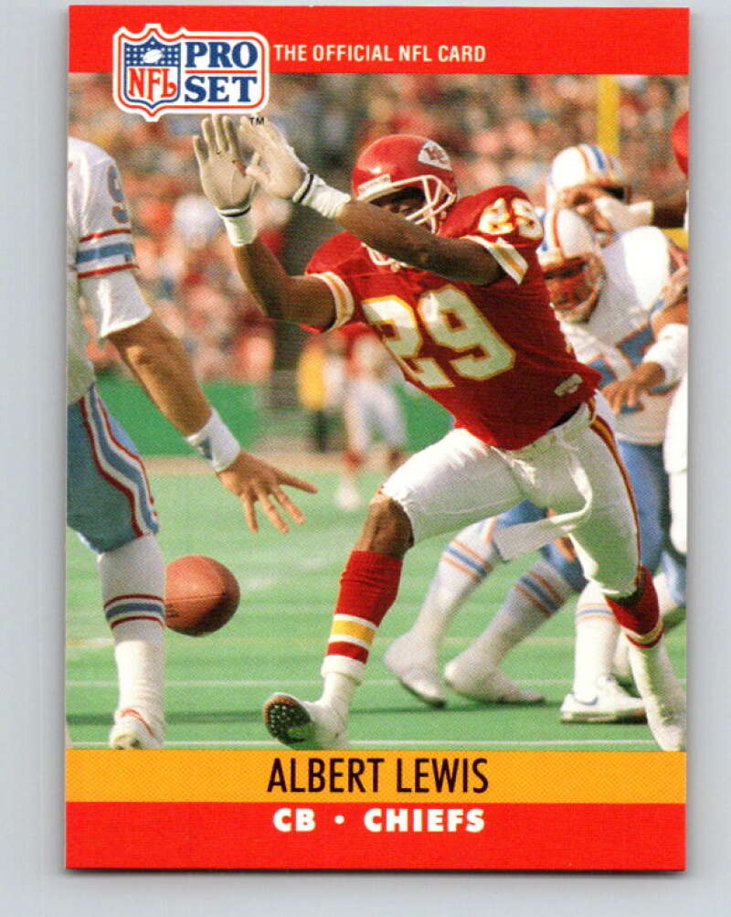 1990 Pro Set #529 Albert Lewis Mint Kansas City Chiefs Image 1