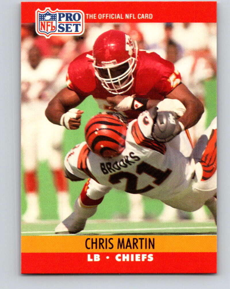 1990 Pro Set #531 Chris Martin Mint RC Rookie Kansas City Chiefs Image 1