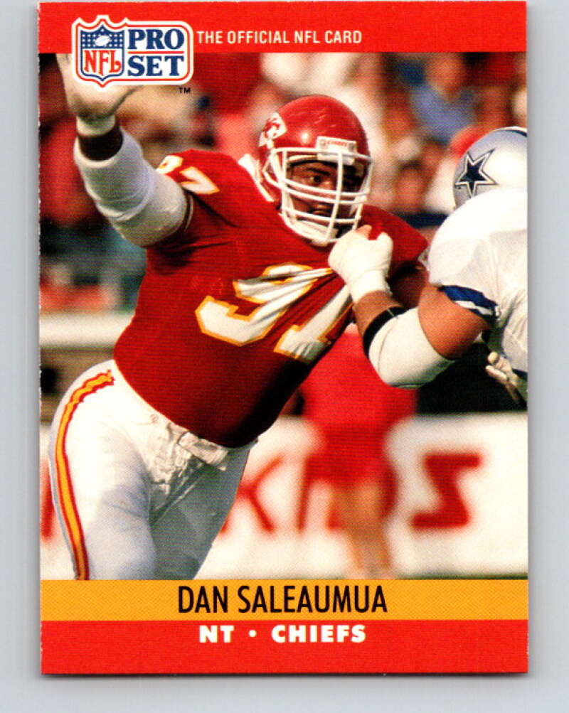 1990 Pro Set #535 Dan Saleaumua Mint Kansas City Chiefs Image 1