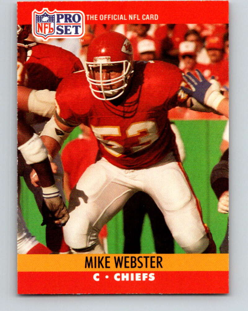 1990 Pro Set #537 Mike Webster Mint Kansas City Chiefs