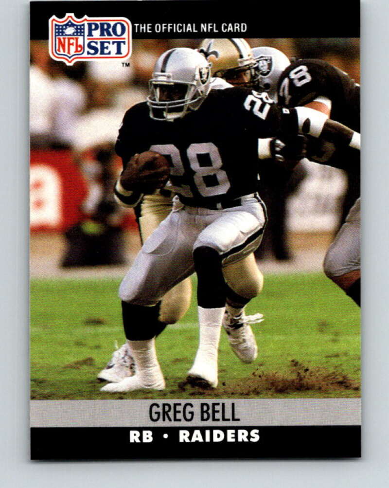 1990 Pro Set #539 Greg Bell Mint Los Angeles Raiders Image 1