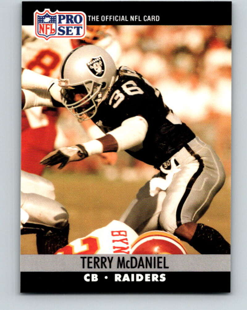 1990 Pro Set #546 Terry McDaniel Mint Los Angeles Raiders Image 1