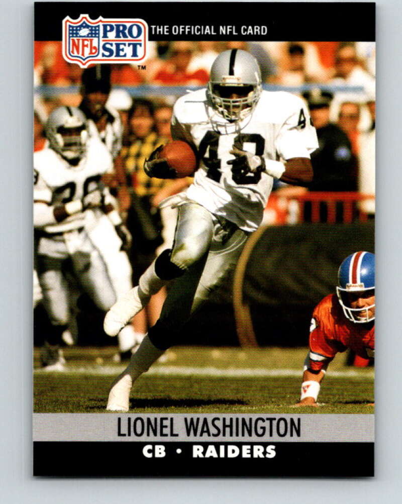 1990 Pro Set #549 Lionel Washington Mint Los Angeles Raiders Image 1