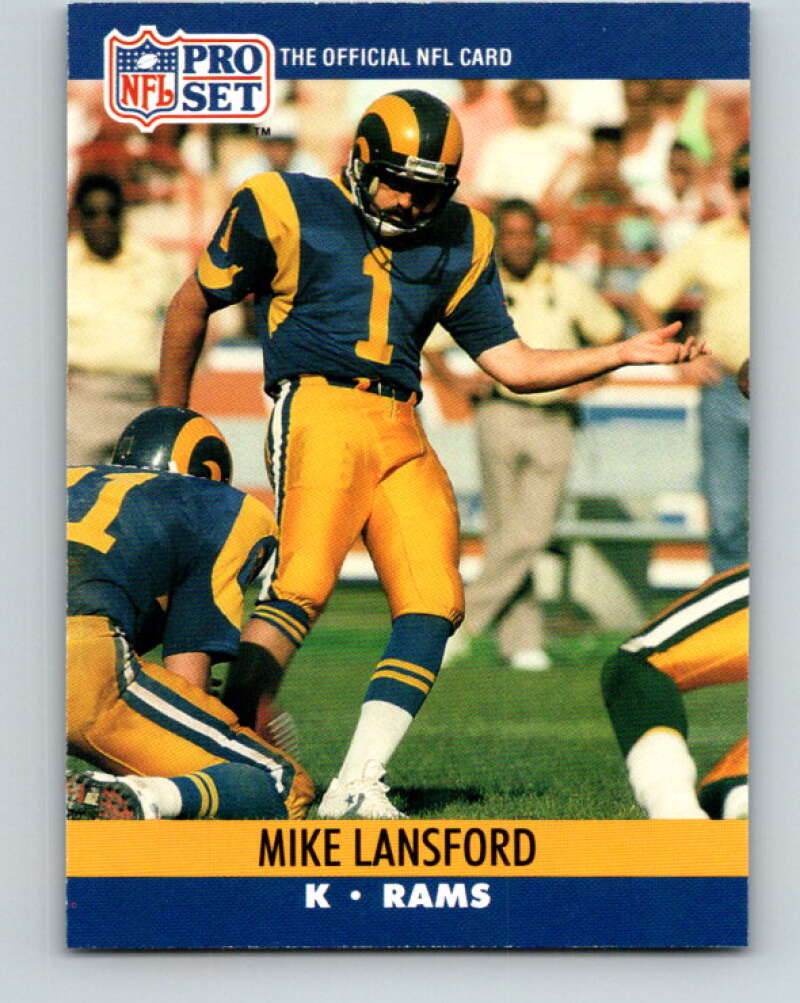 1990 Pro Set #552 Mike Lansford Mint Los Angeles Rams